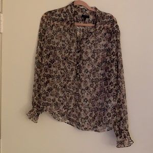 Sheer floral blouse